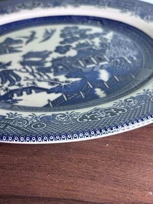 Churchill England Blue Willow Dinner Plate Excellent Condition Replacement VTG - Thumbnail 6