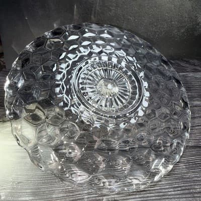 Vintage Fostoria American Glass Center Handle Serving Sandwich Plate Tray 1960's - Thumbnail 11