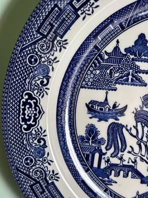 Churchill England Blue Willow Dinner Plate Excellent Condition Replacement VTG - Thumbnail 3