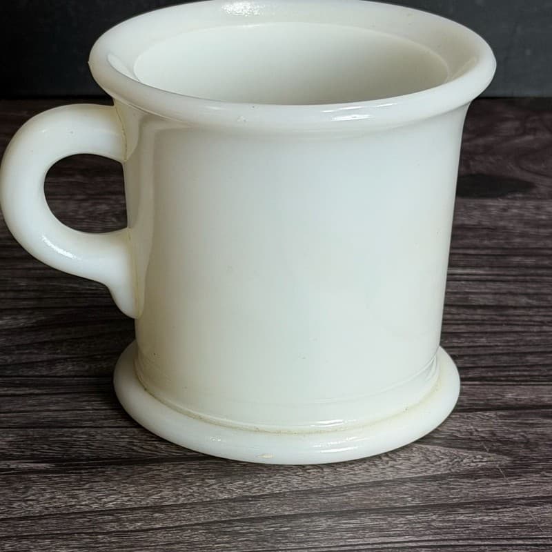 Milk Glass Shaving Mug White Restaurant Ware - Thumbnail 7