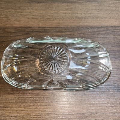 Vintage Heisey Clear Glass Oval Candy Nut Relish Dish Colonial Pattern - Thumbnail 8