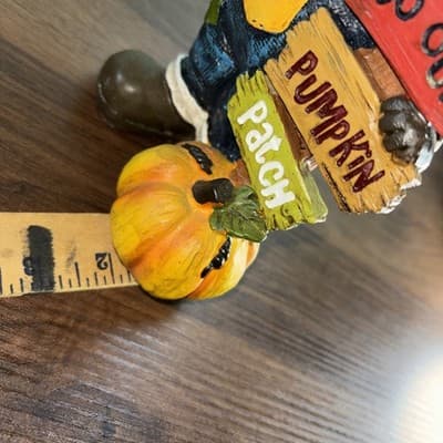 Harvest Fall Decor Figurine-Farmer With Welcome To Our Patch Sign 8 “ Tall - Thumbnail 13