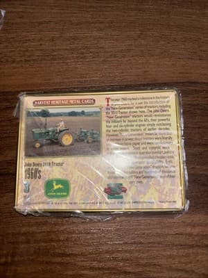 Harvest Heritage 1995 John Deere Tractor Metal Trading Collector Cards Sealed - Thumbnail 9