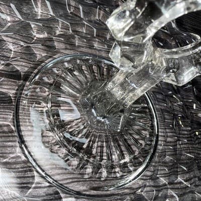 Vintage Fostoria American Glass Center Handle Serving Sandwich Plate Tray 1960's - Thumbnail 7
