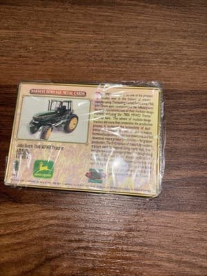 Harvest Heritage 1995 John Deere Tractor Metal Trading Collector Cards Sealed - Thumbnail 15
