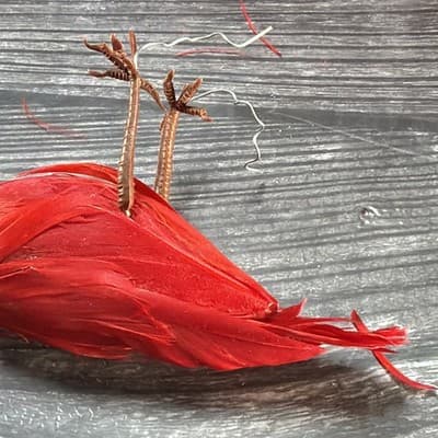 Vintage Lot Of 17 Cardinals with Feathers And Wire For Hanging Ornaments Crafts - Thumbnail 8