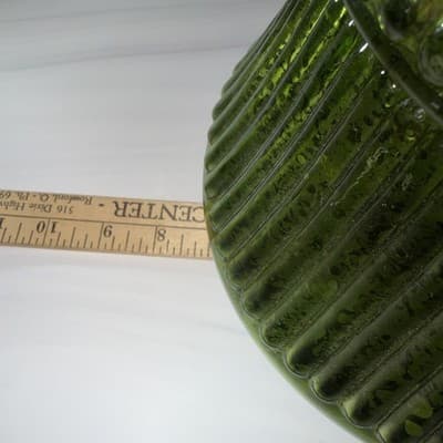 GREEN METALLIC Glass Christmas Tree Mercury SCULPTURE HOLIDAY DECOR 13” 8” - Thumbnail 10