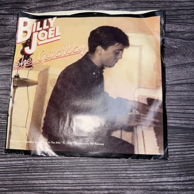 BILLY JOEL 1981 picture sleeve for hit "She's Got A Way" with Joel at piano