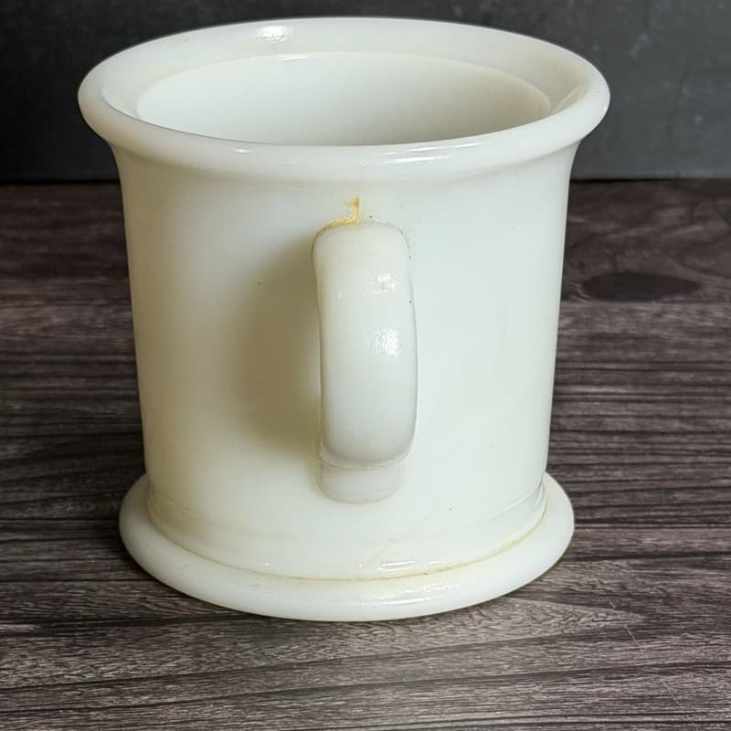 Milk Glass Shaving Mug White Restaurant Ware - Thumbnail 8
