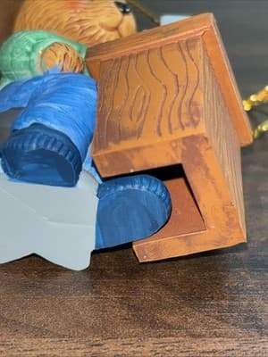 Vintage 1996 Office Work Desk Computer Bear Ornament Rubber Dad Working - Thumbnail 8