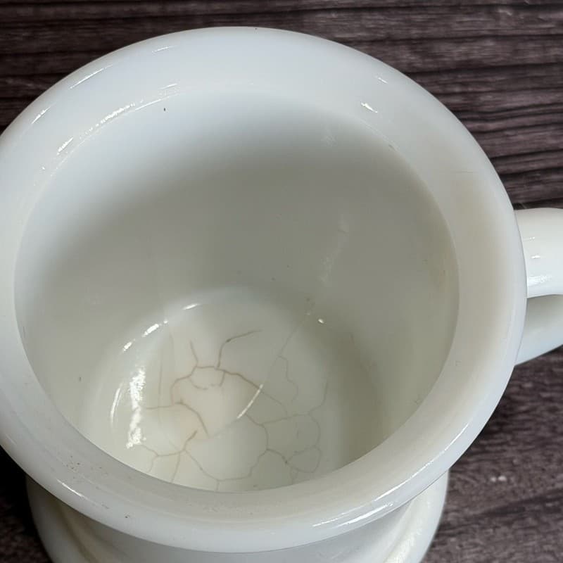 Milk Glass Shaving Mug White Restaurant Ware - Thumbnail 4