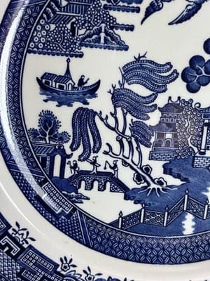 Churchill England Blue Willow Dinner Plate Excellent Condition Replacement VTG - Thumbnail 4