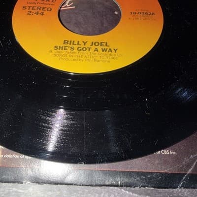 BILLY JOEL 1981 picture sleeve for hit "She's Got A Way" with Joel at piano - Thumbnail 11