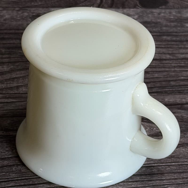 Milk Glass Shaving Mug White Restaurant Ware - Thumbnail 6