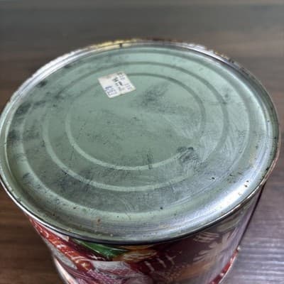 Vintage Peerless Maid Assorted Hard Candies Tin Container Chicago Green Lid - Thumbnail 7