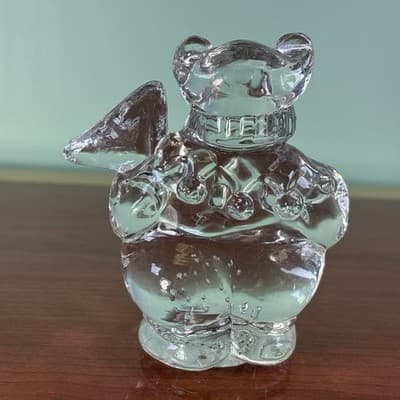 Vintage Clown Jester Clear Art Glass Figurine Paperweight 4" Abstract A Crazy - Thumbnail 6