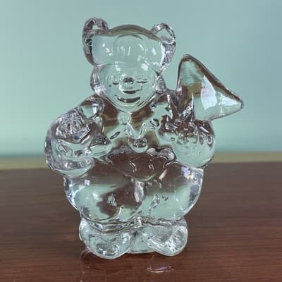 Vintage Clown Jester Clear Art Glass Figurine Paperweight 4" Abstract A Crazy - Thumbnail 5