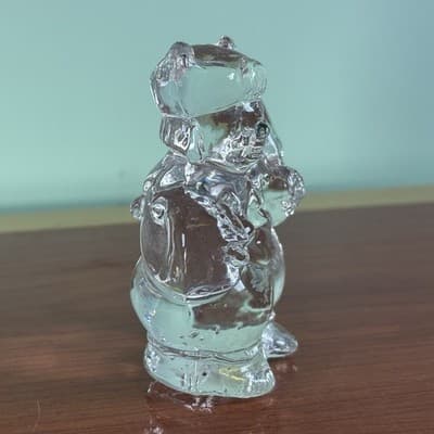 Vintage Clown Jester Clear Art Glass Figurine Paperweight 4" Abstract A Crazy - Thumbnail 8