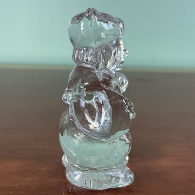 Vintage Clown Jester Clear Art Glass Figurine Paperweight 4" Abstract A Crazy - Thumbnail 4