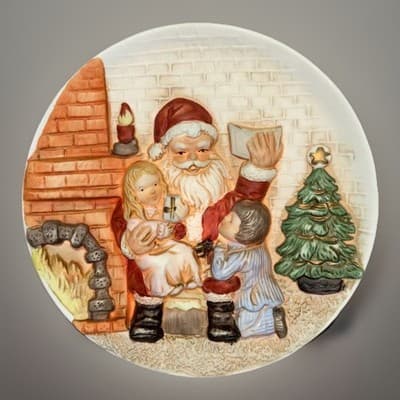 Vintage Santa Claus Night Light Working Christmas Tree Plug-In Lamp Reading