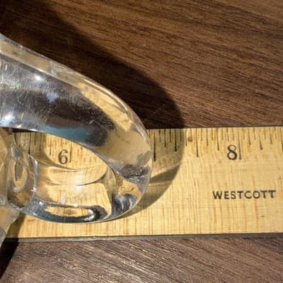 Cut Lead Crystal - Dual Handle SUGAR BOWL Flower Etchings - Sawtooth Edge - Thumbnail 12