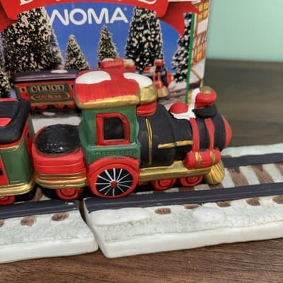 Vintage Hearthside Village Porcelain Train Christmas Holiday Decoration - Thumbnail 3
