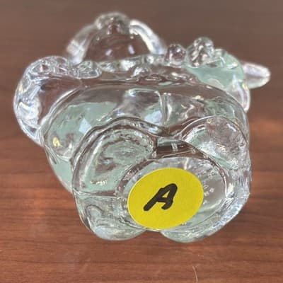 Vintage Clown Jester Clear Art Glass Figurine Paperweight 4" Abstract A Crazy - Thumbnail 15
