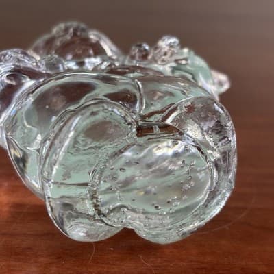 Vintage Clown Jester Clear Art Glass Figurine Paperweight 4" Abstract A Crazy - Thumbnail 14