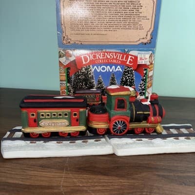 Vintage Hearthside Village Porcelain Train Christmas Holiday Decoration