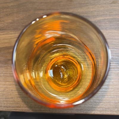 Vintage Replacement Libbey Tempo Amber Roly Poly Drink Juice Glasses MCM Single - Thumbnail 5