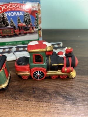 Vintage Hearthside Village Porcelain Train Christmas Holiday Decoration - Thumbnail 6