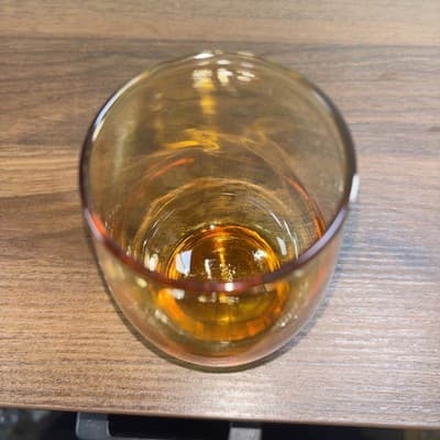 Vintage Replacement Libbey Tempo Amber Roly Poly Drink Juice Glasses MCM Single - Thumbnail 4
