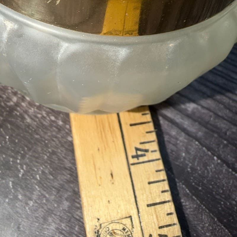 VTG Estée Lauder Re-Nutriv Powder Frosted Glass Jar w/ Gold Tone Embossed Lid - Thumbnail 13