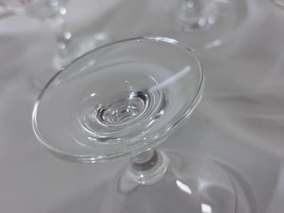 Set of 8 VTG 1970's Schott Zwiesel Stemmed 2 Cl Shot Glasses Red Line Marked - Thumbnail 7