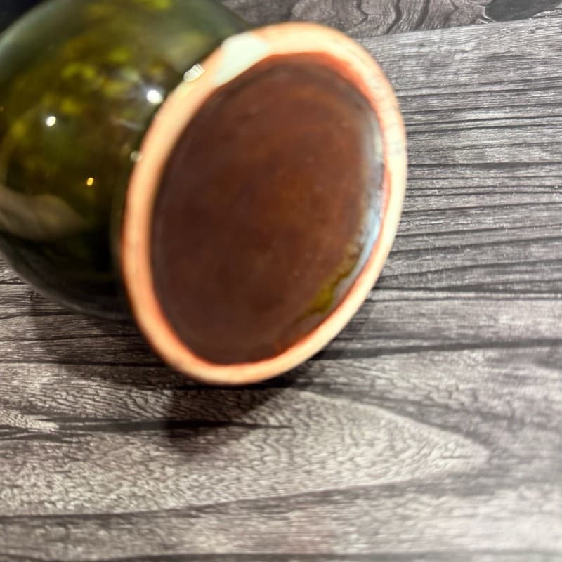 Blue Mountain Pottery Green Drip Glaze Pitcher Bud Vase - Thumbnail 3