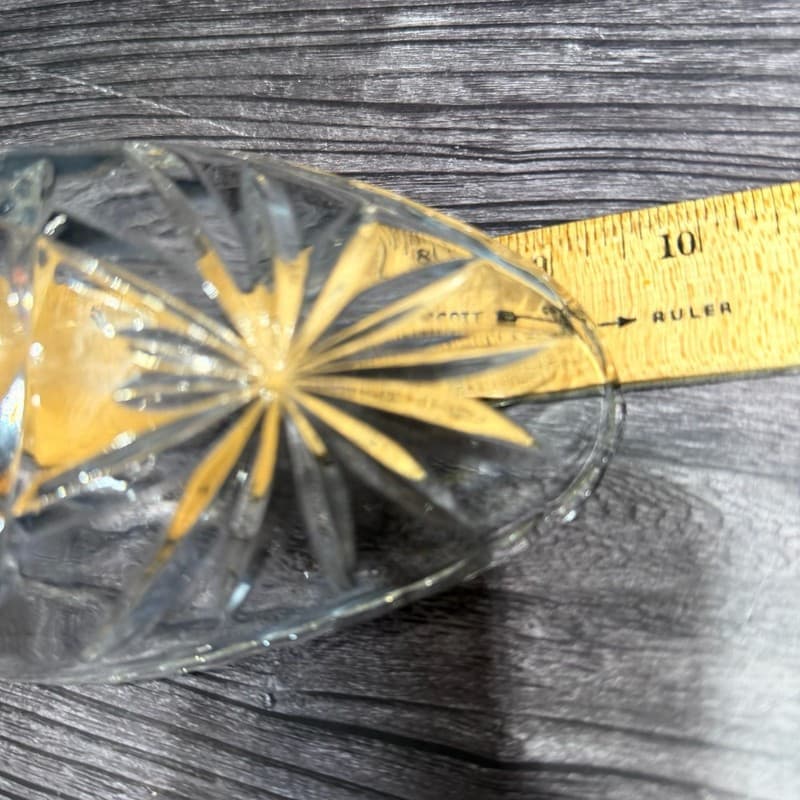 Vintage Anchor Hocking Early American Prescut Star of David Glass Celery Relish - Thumbnail 8