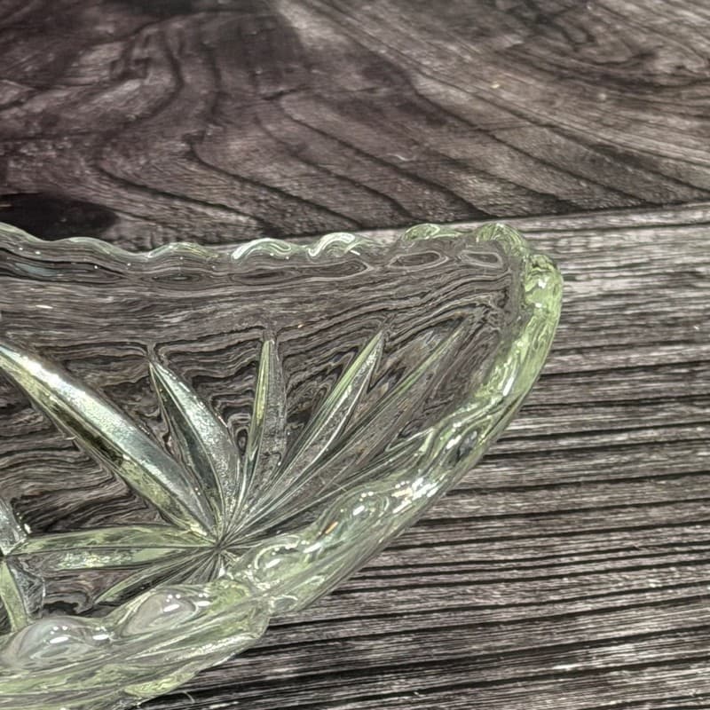 Vintage Anchor Hocking Early American Prescut Star of David Glass Celery Relish - Thumbnail 6