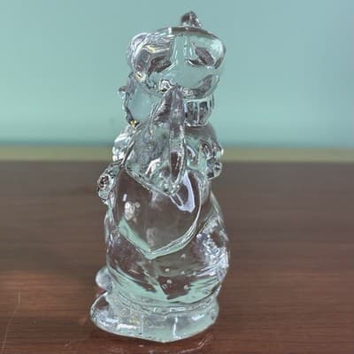 Vintage Clown Jester Clear Art Glass Figurine Paperweight 4" Abstract A Crazy - Thumbnail 11