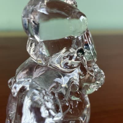 Vintage Clown Jester Clear Art Glass Figurine Paperweight 4" Abstract A Crazy - Thumbnail 13