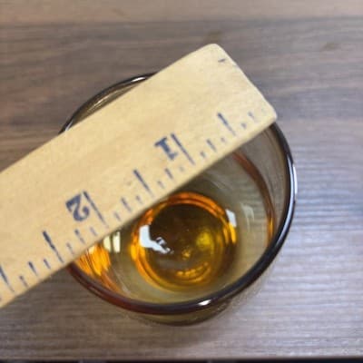 Vintage Replacement Libbey Tempo Amber Roly Poly Drink Juice Glasses MCM Single - Thumbnail 8