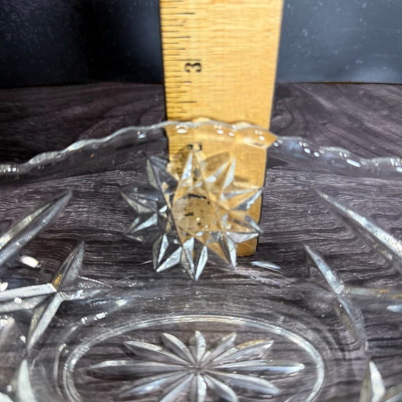 Vintage Anchor Hocking Early American Prescut Star of David Glass Celery Relish - Thumbnail 7
