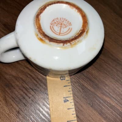Vintage F.S. Louie Berkeley Oregon Tea Cup Saucer Coffee Mug Dragon Peacock Chip - Thumbnail 23