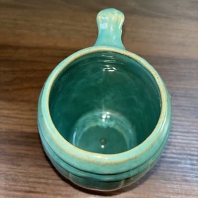 VTG 1920's MCCOY Set Of 4 Blue Green Stoneware Barrel Mugs Tankard Set Coffee - Thumbnail 21