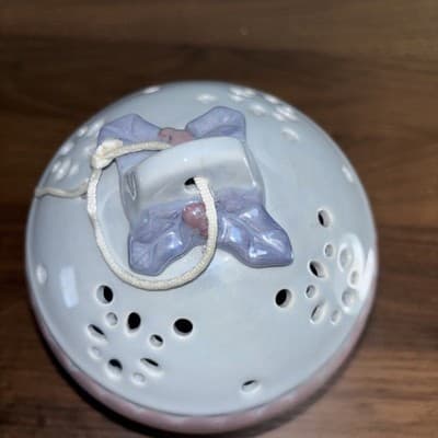 Pfaltzgraff Winter Frost Polar Bear Ball Pierced Incense Tea Light Candle Holder - Thumbnail 6