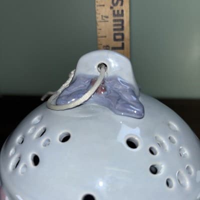 Pfaltzgraff Winter Frost Polar Bear Ball Pierced Incense Tea Light Candle Holder - Thumbnail 12
