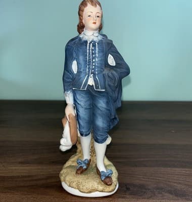Lefton Hand Painted Boy Blue #04233 Collectable Figurine Vintage