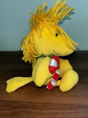 Set Of 2 Hallmark Peanuts Woodstock Christmas Plush 8-inch With Candy Canes NOS - Thumbnail 8