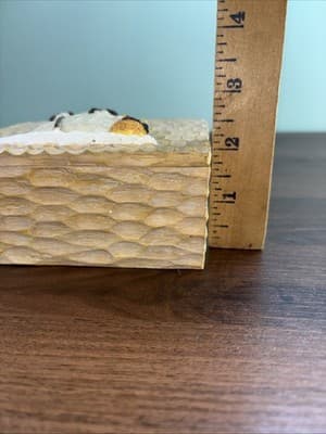Carved Wood Look Christmas Box Snowman Red Birds Decor Gift Lid Keepsake Holiday - Thumbnail 10