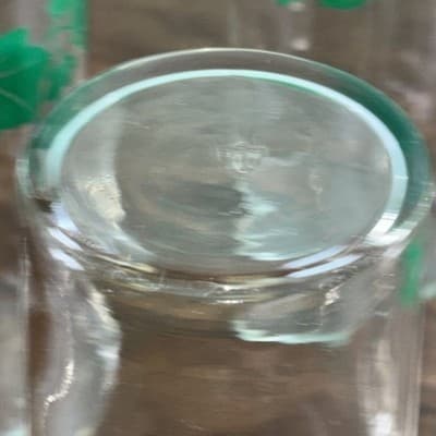 (6) VTG Federal Glass Southern Ivy Leaf Tumbler Glasses Country Kitchen Table - Thumbnail 7