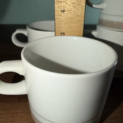International Aurora Stoneware Sand Castle Tan Japan Flat Mug Coffee Cup Tea 8oz - Thumbnail 6